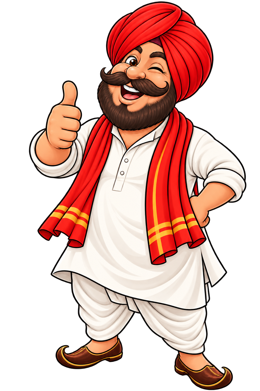 Bhatura Jee mascot giving a thumbs up