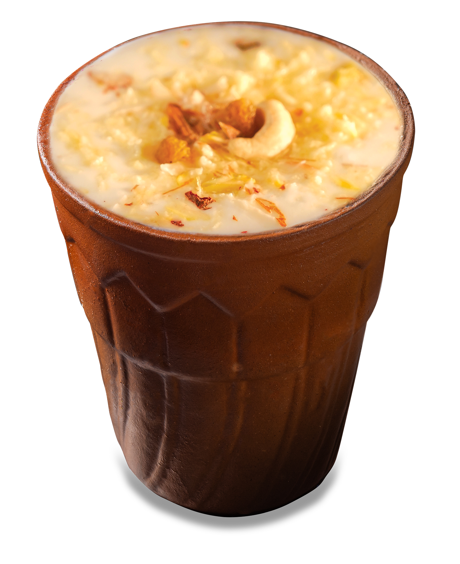 Amritsari lassi in a clay cup